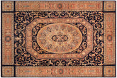 handmade Traditional Tamour Blue Lt. Tan Hand Knotted RECTANGLE 100% WOOL area rug 9 x 13