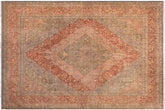 handmade Traditional Compartment Lt. Green Rust Hand Knotted RECTANGLE 100% WOOL area rug 9x12