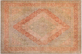 handmade Traditional Compartment Lt. Green Rust Hand Knotted RECTANGLE 100% WOOL area rug 9 x 12