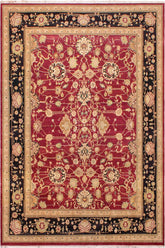 Traditional Sina Madison Red Black Hand Knotted Area rugs 9 x 12