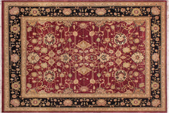 handmade Traditional Sina Red Black Hand Knotted RECTANGLE 100% WOOL area rug 9x12