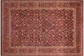 Traditional Nadeem Megan Aubergine Aubergine Hand Knotted Area rugs 9X12