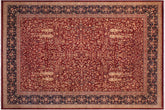 handmade Traditional Kashan Drk. Red Blue Hand Knotted RECTANGLE 100% WOOL area rug 9x12