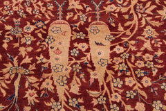 Vintage Kashan Julianna Drk. Red/Blue Wool Rug - 9'2'' x 11'11''