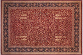 handmade Traditional Kashan Drk. Red Blue Hand Knotted RECTANGLE 100% WOOL area rug 9 x 12