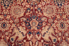 Antique Agra Khalil Red/Blue Wool Rug - 9'3'' x 12'5''