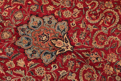 Semi-Antique Agra Baylee Red/Blue Wool Rug - 9'2'' x 11'11''