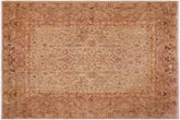 handmade Traditional Sarook Lt. Tan Tan Hand Knotted RECTANGLE 100% WOOL area rug 9' x 12'