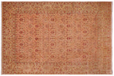 handmade Transitional Tan Gold Hand Knotted RECTANGLE 100% WOOL area rug 9' x 12'