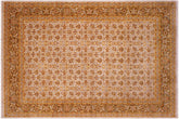 handmade Transitional Lt. Gray Lt. Green Hand Knotted RECTANGLE 100% WOOL area rug 9' x 12'