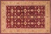 handmade Traditional Agra Red Gold Hand Knotted RECTANGLE 100% WOOL area rug 10' x 14'