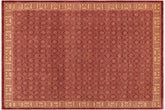 handmade Modern Kafkaz Red Gold Hand Knotted RECTANGLE 100% WOOL area rug 9' x 12'