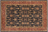 handmade Transitional Kafkaz Blue Red Hand Knotted RECTANGLE 100% WOOL area rug 9' x 12'