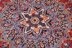 handmade Traditional Antique Rust Blue Hand Knotted RECTANGLE 100% Wool Pile area rug 10x13