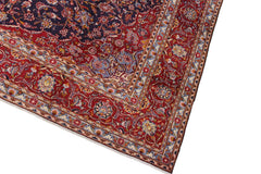 handmade Traditional Antique Blue Red Hand Knotted RECTANGLE 100% Wool Pile area rug 10x14