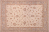 handmade Traditional Kafkaz Beige Blue Hand Knotted RECTANGLE 100% WOOL area rug 8x10