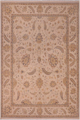 handmade Traditional Kafkaz Beige Beige Hand Knotted RECTANGLE 100% WOOL area rug 8 x 10