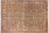 handmade Traditional Regular Lt. Green Ivory Hand Knotted RECTANGLE 100% WOOL area rug 9x12