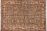 handmade Traditional Regular Lt. Green Ivory Hand Knotted RECTANGLE 100% WOOL area rug 9x12