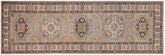 handmade Geometric Kazak Gray Beige Hand-made RUNNER 100% WOOL area rug 3x10