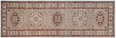 handmade Geometric Kazak Gray Beige Hand-made RUNNER 100% WOOL area rug 3x10