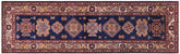 handmade Geometric Super Kazak Blue Beige Hand Knotted RUNNER 100% WOOL area rug 3' x 10'