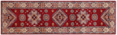 handmade Geometric Super Kazak Red Beige Hand Knotted RUNNER 100% WOOL area rug 3' x 10'