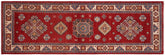 handmade Geometric Super Kazak Red Beige Hand Knotted RUNNER 100% WOOL area rug 3' x 8'