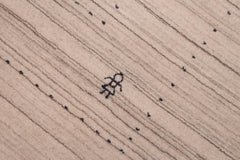 handmade Modern Gabbeh Ivory Ivory Hand-made RECTANGLE 100% WOOL area rug 9x12