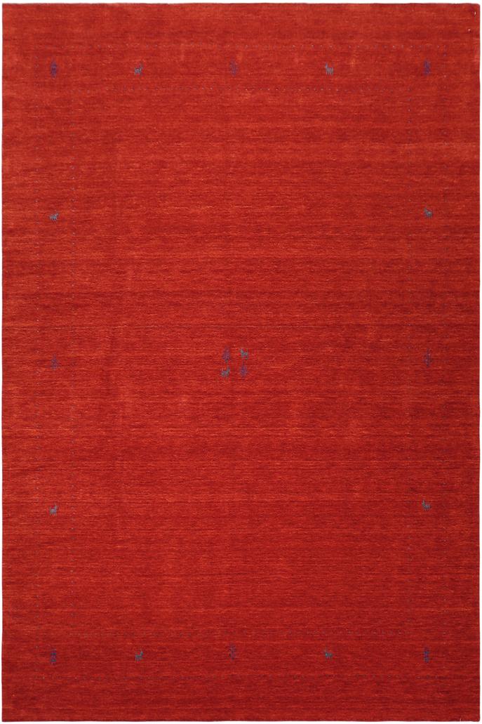 handmade Modern Gabbeh Rust Rust Hand-made RECTANGLE 100% WOOL area rug 8x10