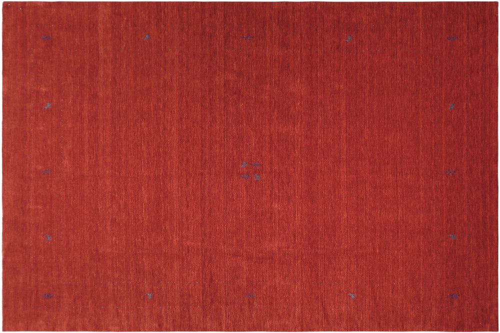 handmade Modern Gabbeh Rust Rust Hand-made RECTANGLE 100% WOOL area rug 8x10