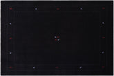 handmade Modern Gabbeh Black Black Hand-made RECTANGLE 100% WOOL area rug 8x10