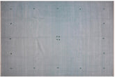 handmade Modern Gabbeh Light Blue Light Blue Hand-made RECTANGLE 100% WOOL area rug 9x12