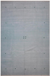 handmade Modern Gabbeh Light Blue Light Blue Hand-made RECTANGLE 100% WOOL area rug 9x12
