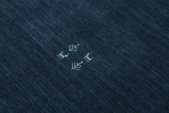 handmade Modern Gabbeh Blue Light Blue Hand-made RECTANGLE 100% WOOL area rug 8x10