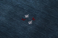 handmade Modern Gabbeh Blue White Hand-made RECTANGLE 100% WOOL area rug 9x12