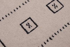 handmade Modern Gabbeh Beige Charcoal Hand-made RECTANGLE 100% WOOL area rug 9x12