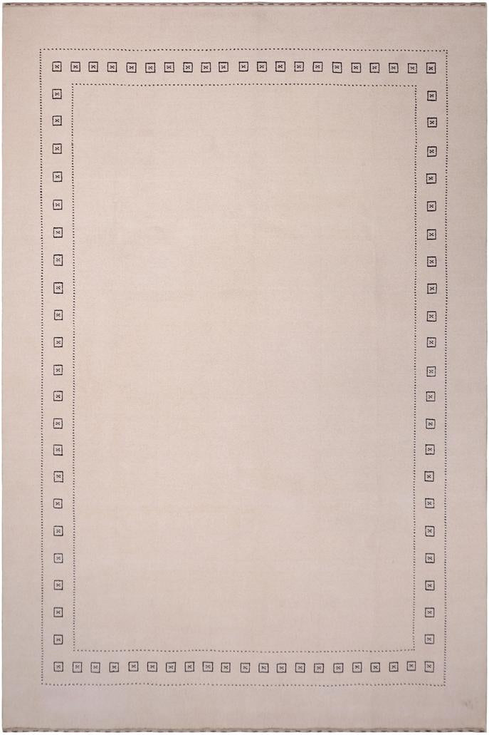 handmade Modern Gabbeh Beige Charcoal Hand-made RECTANGLE 100% WOOL area rug 9x12