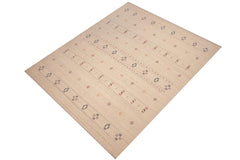 handmade Modern Gabbeh Ivory Ivory Hand-made RECTANGLE 100% WOOL area rug 8x10