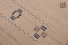 handmade Modern Gabbeh Ivory Ivory Hand-made RECTANGLE 100% WOOL area rug 8x10