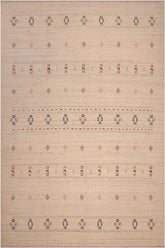 handmade Modern Gabbeh Ivory Ivory Hand-made RECTANGLE 100% WOOL area rug 8x10