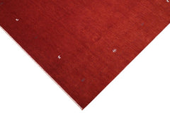 handmade Modern Gabbeh Rust Rust Hand-made RECTANGLE 100% WOOL area rug 9x12