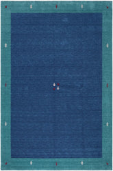 handmade Modern Gabbeh Blue Green Hand-made RECTANGLE 100% WOOL area rug 8x10
