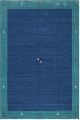 handmade Modern Gabbeh Blue Green Hand-made RECTANGLE 100% WOOL area rug 8x10