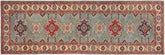 handmade Geometric Kazak light Green Beige Hand-made RUNNER 100% WOOL area rug 3x10