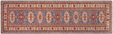 handmade Geometric Kazak light Blue Beige Hand-made RUNNER 100% WOOL area rug 3x10