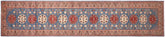 handmade Geometric Kazak light Blue Beige Hand-made RUNNER 100% WOOL area rug 3x14