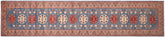 handmade Geometric Kazak light Blue Beige Hand-made RUNNER 100% WOOL area rug 3x14