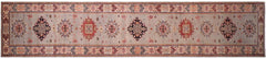 handmade Geometric kazak Gray Beige Hand-made RUNNER 100% WOOL area rug 3x17