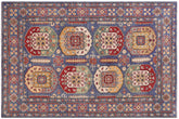 Classic Ziegler Makayla Blue/Beige Wool Rug - 4'0'' x 6'3''